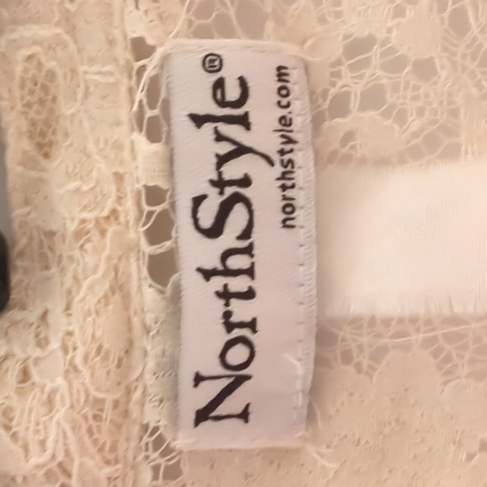 NorthStyle Cream Ruffled Buttoned Blouse - Picture 2 of 4